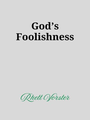 cover image of God's Foolishness